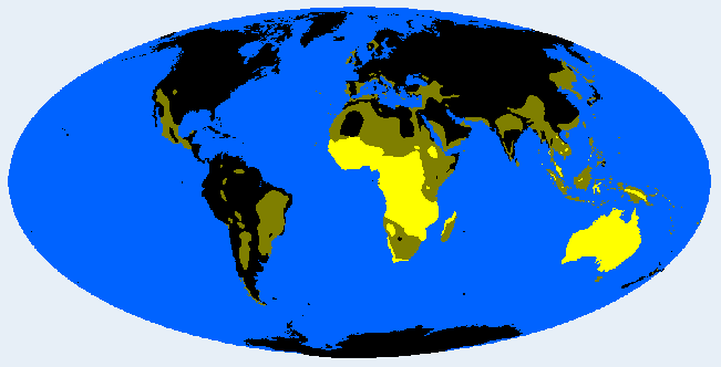 prognathous distribution